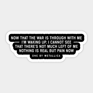 One Lyrics Sticker